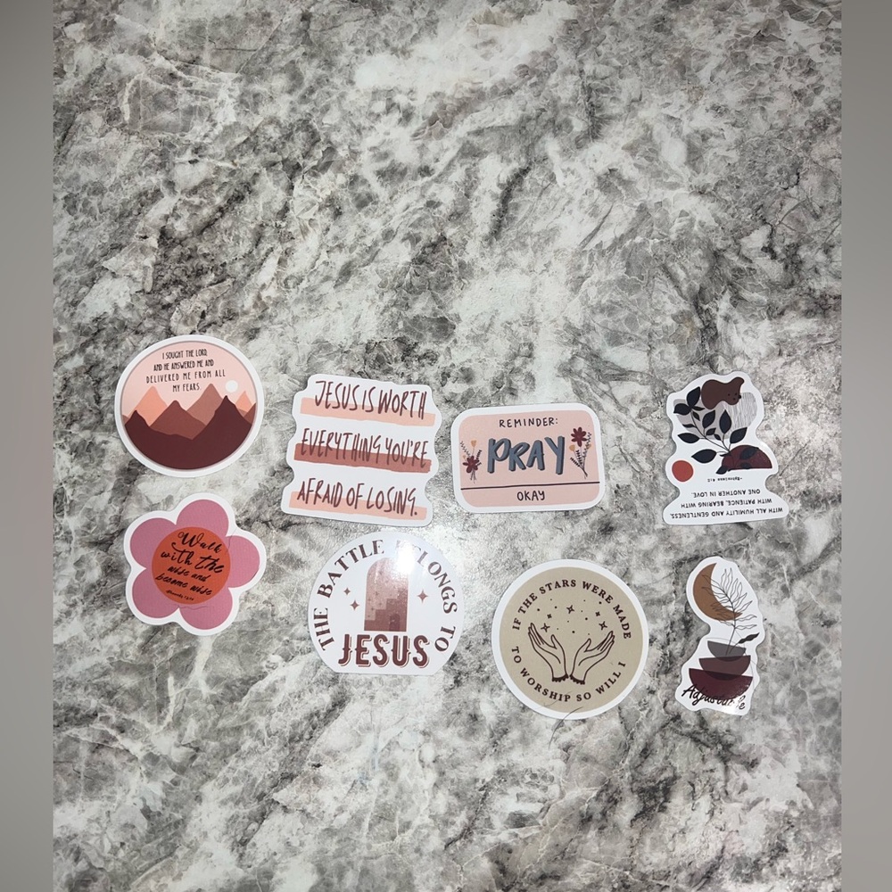 3 for $12 Inspirational Christian Stickers Set